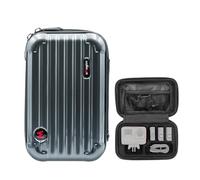 Hanzete AC03 - Custodia portatile per fotocamera sportiva, design semi-aperto, organizer interno rimovibile, con cinghie, compatibile con Insta 360 Ace, Grigio