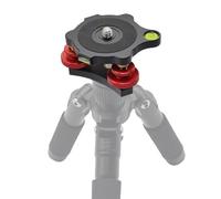 Hanzete - Base di livellamento per treppiede, testa regolabile, in lega di alluminio, inclinazione ± 5°, con livella a bolla da 3/8"