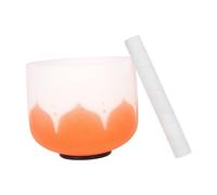 Hanzete - Campana tibetana in cristallo da 20,3 cm, con martello e O-ring in gomma, per fare musica, guarigione, meditazione, yoga, decorazione per casa e ufficio