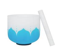Hanzete - Campana tibetana in cristallo da 20,3 cm, con martello e O-ring in gomma, per fare musica, guarigione, meditazione, yoga, decorazione per casa e ufficio