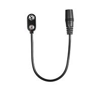 Hanzete - Convertitore a clip per batteria da 9 V, connettore a scatto da 2,1 mm x 5,5 mm, spina femmina per effetti chitarra, alimentazione One Spot