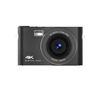 Hanzete - Fotocamera digitale 4K, 64 MP, pannello touch IPS da 7,6 cm, messa a fuoco automatica, zoom digitale 18x, batteria flash integrata, anti-vibrazione, riproduzione di musica MP3, compleanno,