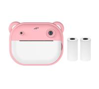 Hanzete - Fotocamera digitale per bambini, 1080p, stampa termica, con schermo IPS da 6,1 cm, con messa a fuoco automatica, con 2 rotoli di carta stampata, per compleanno, ragazze, ragazzi, vacanze,