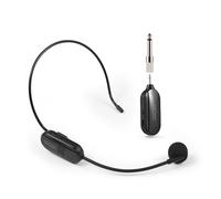 Hanzete - Microfono wireless 2,4 G, durata di funzionamento 6 ore e 30,5 m, microfono portatile, amplificatore vocale professionale 2 in 1, microfoni per karaoke, altoparlante, amplificatore, sistema