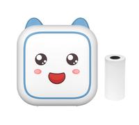 Hanzete - Mini stampante termica multifunzione portatile, per la creazione di adesivi istantanei, supporto per la stampa senza inchiostro, connessione BT per smartphone, con 1 rotolo di carta da 57