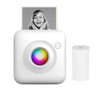 Hanzete - Mini stampante termica portatile da 58 mm, con connessione BT wireless, per etichette fotografiche, fai da te, elenchi, appunti, diari, ricevute, adesivo istantaneo, con 1 rotolo di carta