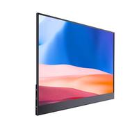 Hanzete Monitor portatile da 15,6 pollici, schermo IPS 1080p, display esterno, monitor esteso ultrasottile compatibile con // Frequenza di aggiornamento 60Hz 63% sRGB Dual Speaker con custodia