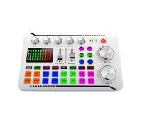 Hanzete Scheda audio dal vivo o registrazione da tavolo Canto BT Wireless Accompagnamento Plug and Play Voice Changer e interfaccia o per streaming podcasting Gaming Registrazione Soundboard Batteria