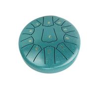 Hanzete - Tamburo per lingua in acciaio, 15,2 cm, 11 note, strumento a percussione con chiave a D, portatile, con battenti, per meditazione, yoga, principianti, maggiori, amici di famiglia, amici