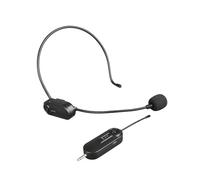 Hanzete UHF Wireless Microfono Auricolare Microfono Sistema Microfono 50M Efficace Trasmissione Batteria Integrata 3.5mm TRRS Spina con 6.35mm TRS Adattatore per Smartphone Computer Vlog Registrazione