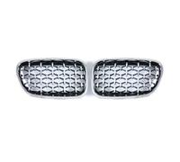 HANZOU Diamante Paraurti Anteriore Griglie Griglia Grill Misura for Serie 5 GT F07 528i 535i 550i 2009-2017 griglia di copertura del paraurti anteriore dell'a(All Silver)