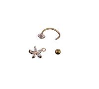 Hao Wu Xuan 1 Paio in Acciaio Inox Mini CZ orecchino Donne Luna Fiore Trago cartilagine Helix Cerchio Conchiglia Torre daith Lobo Piercing Gioielli
