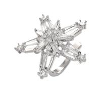 Hao Wu Xuan 1PCS Orecchini Stella A Cinque Punta di Cristallo per Le Donne Argento Dorato Colore Zircone Cooper Star Ear Clip Gioielli Ornamenti Usura Quotidiana