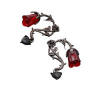 Hao Wu Xuan 2024 Tendenza Goth Fashion Witch Dark Thorn Vine Red Rose Blossom Orecchini Orecchini Pendenti Rosa Nera da Donna Accessori Gioielli