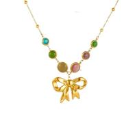 Hao Wu Xuan 316L in Acciaio Inox colorato Circolare Occhio di Gatto Pietra d'oro Angelo Collana per Le Donne Tendenza Collo Gioielli Regalo Partito