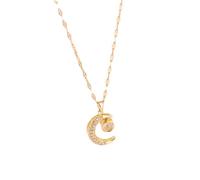 Hao Wu Xuan 316L in Acciaio Inox Luna proiezione Ciondolo Collana per Le Donne di Lusso Strass clavicola Catena Ragazze Gioielli Regalo