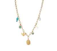 Hao Wu Xuan 316L in Acciaio Inox Turchese Gioiello Angelo Rotondo Ciondolo Collana per Ragazza Tendenza Moda Collo Catena Gioielli Regalo