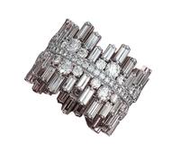 Hao Wu Xuan Anello d'Amore a Forma di irregolarità di Lusso per Le Donne Micro pavimentato Rotondo Quadrato cubico da Sposa Engage Ring Gioielli alla Moda