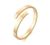 Hao Wu Xuan Anello di promessa con Incisione Personalizzata Personalizzata per Le Donne in Acciaio Inossidabile Piccolo Aperto con Due Nomi Anello Personalizzato Iniziale 2 mm Regali Sottili