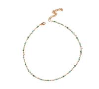 Hao Wu Xuan Bohemien colorato Perlina Catena Girocollo Collana per Le Donne Fascino Catene Fatte a Mano Cubano Link Collana Gioielli per Feste