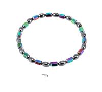 Hao Wu Xuan Braccialetto Magnetico alla cavigliera per Gli Uomini Perdita di Peso Ematite Colorata Perline Piede Catena Gioielli