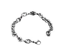 Hao Wu Xuan Bracciali a Maglie di Catena Impermeabili per Gli Uomini Ragazzi, Braccialetto Fatto a Mano in Acciaio Inossidabile, Gioielli alla Moda