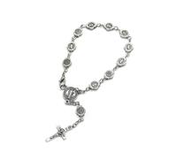 Hao Wu Xuan Catena di Corda Braccialetti retrò del Rosario di San Benedetto, Pendente a Croce, Gioielli di Moda, con Scatola Regalo