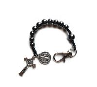 Hao Wu Xuan Catena di Corda Vogue Perline Pocket Car Rosario Croce Braccialetti di San Benedetto Moda Gioielli Regalo