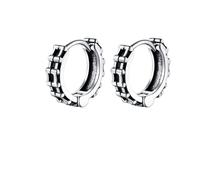 Hao Wu Xuan Chain Hoop Huggie Orecchini per Uomini Ragazzi, Impermeabile in Acciaio Inox Gotico Orecchio Regali per Lui Gioielli