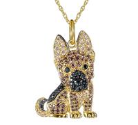 Hao Wu Xuan Ciondolo Pastore Tedesco Prepotente e Bello Collana per Le Donne Elegante Cucciolo di Animale Domestico Gioielli Accessori Animali Amanti dei Cani Regalo