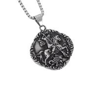Hao Wu Xuan Ciondolo vintage medievale per cavalieri da guerra collana da uomo amuleto regalo per San Valentino Accessori per gioielli