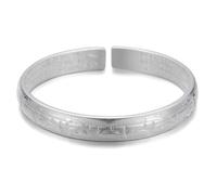 Hao Wu Xuan Classico Sei Carattere Mantra Braccialetto per Le Donne in Argento Retro Cuore Sutra Braccialetti Aperti per Gli Uomini Banchetto Gioielli Regalo