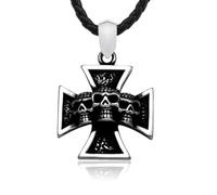 Hao Wu Xuan Collana a catena con pendente di croce uomini