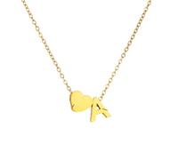 Hao Wu Xuan Collana A Cuore Lettera A Lettera A in Acciaio Inossidabile 316L per Le Donne 2024 Tendenza Moda Amore Collo Gioielli Regalo Festa