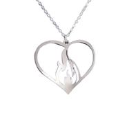 Hao Wu Xuan Collana Cuore Fiammeggiante per Chi Lo Indossa Potrebbe simboleggiare la Passione, L'Amore ardente, Il Regalo dei Gioielli della Ragazza