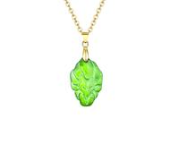 Hao Wu Xuan Collana da Uomo Collane con Ciondolo Volpe Verde per Uomini Ragazzi, Gioielli con Ciondolo Animale in Stile Speciale, Volpe a Nove Code Moda fiaba