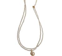 Hao Wu Xuan Collana elegante di perle bianche finte di perle a collare collar a collare per la clavicola per donne