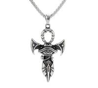 Hao Wu Xuan Collana in acciaio inox, ciondolo a croce