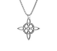 Hao Wu Xuan Collana Irlandese Stregoneria Nodo Strega Pendente Nodo Celtico Amuleto Collana per Uomo Donna Moda Fascino Gioielli Regalo di Moda
