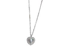 Hao Wu Xuan Collana Pendente a Forma di Cuore alla Moda per Le Donne Collana a Catena con zirconi Lucidi Ragazze Carino Girocollo d'Amore Regali romantici Jewerly