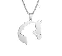 Hao Wu Xuan Collana Squisita Testa di Cavallo Collana Animale Adatto per Uomini e Donne Ciondolo di Moda Hip Hop Trend Partito Gioielli di Moda