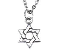 Hao Wu Xuan Collane a collare antica color argento argento 18x14mm con una stella di pendente a doppia faccia per donne collare