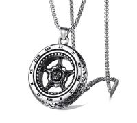 Hao Wu Xuan Collane in acciaio in titanio per pneumatici e moda uomini con Jane riguardo a ciondolo primaverile ed estate coppie accessori ragazzi