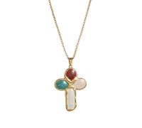 Hao Wu Xuan Colorato Goccia Olio Smalto Croce Pendente Collana personalità Tendenza Vintage Charms Gioielli per Le Donne in