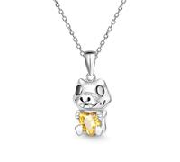 Hao Wu Xuan Creativo Cartoon Piccolo Coccodrillo A Forma di Cuore Collana Pendente di Cristallo per Le Donne Ragazza Carina Gioielli del Partito Regalo di Compleanno Romantico