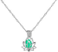 Hao Wu Xuan Creativo Hollowed Lotus Glow in The Dark Ciondolo Collana Catena Luminosa Gioielli per Il Partito Quotidiano