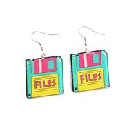 Hao Wu Xuan Cubo Console di Gioco Radio Orecchini per Le Donne Carino Indietro A 80 Anni ' 90 Orecchini Anelli Gioielli del Partito