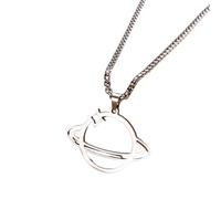 Hao Wu Xuan Delicata Collana Saturno, Collana Pianeta in Acciaio Inox, collane Spaziali per Gli Uomini