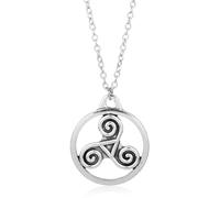 Hao Wu Xuan dongsheng Outlander Antico Simbolo della Santissima Trinità Nodo di Confine Celtico Croce Triskele Scozzese Irlandese Amicizia Ciondolo Collana
