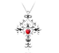 Hao Wu Xuan dongsheng The Vampire Diaries Cristallo Rosso Sacro Cuore Croce Pendente Collana Vintage Gioielli Gotici per Le Donne Ragazze Regali
